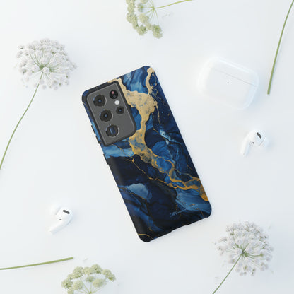 "Azure Elegance Marble" -Tough Samsung Cases