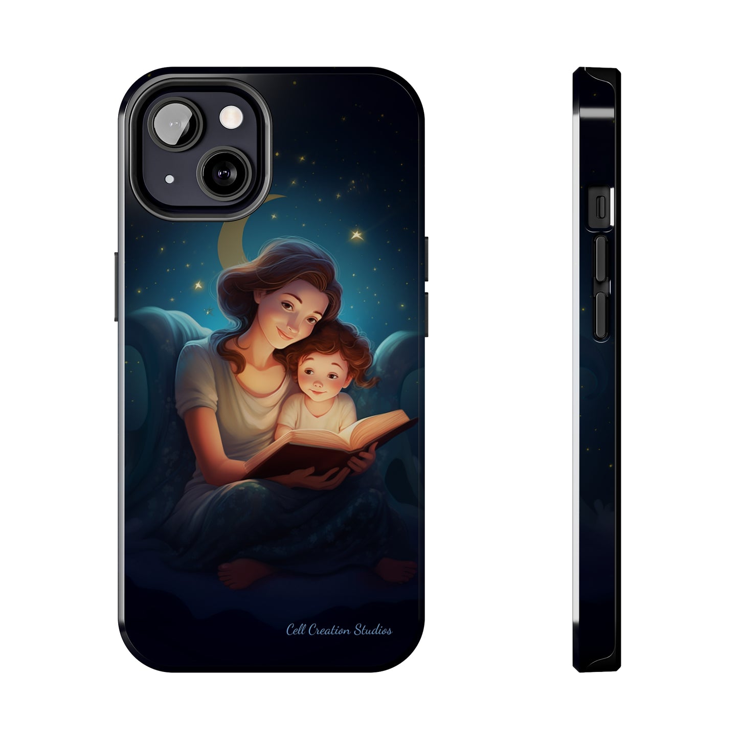 Introducing the "Bedtime Story Bliss" Cell Phone Case – Cherish Heartwarming Moments with Every Glance -Tough Phone Cases