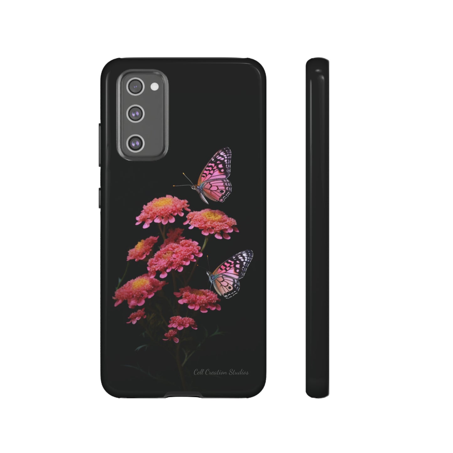 "Achillea Desert Eve Deep Rose & Butterfly" Phone Case -Tough Cases