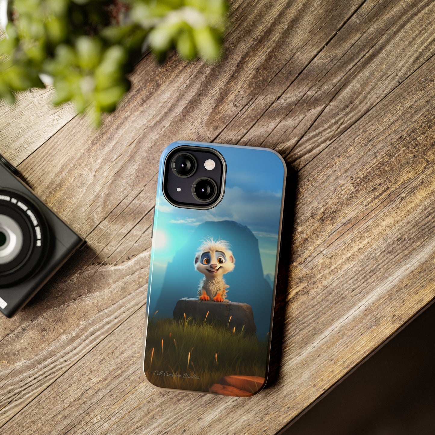 Introducing the "Mountain Explorer Buddy" Cell Phone Case – Embark on Adventures with an Animated Cute Animal -Tough Phone Cases