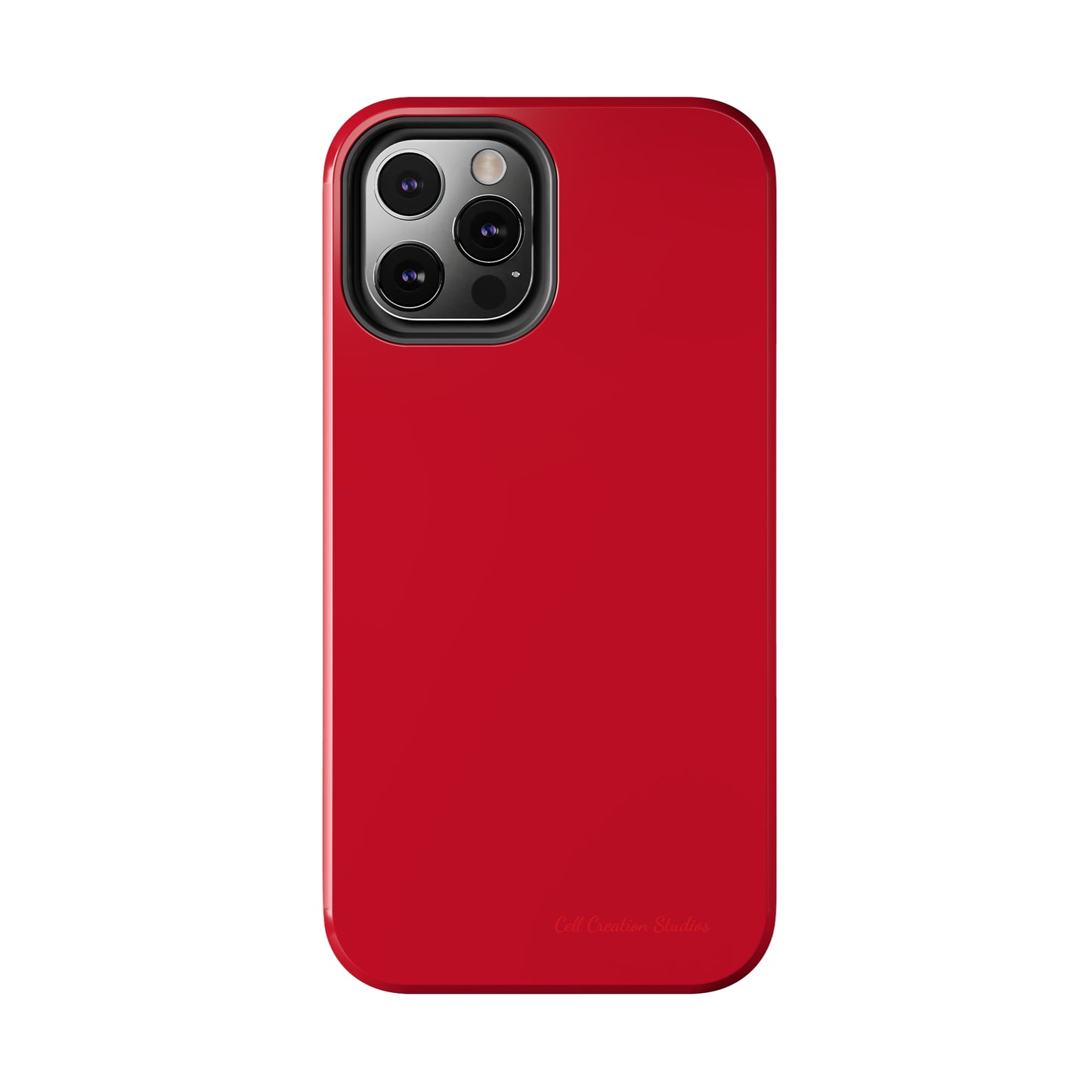 "Bold Crimson Shield" -Tough iPhone Cases