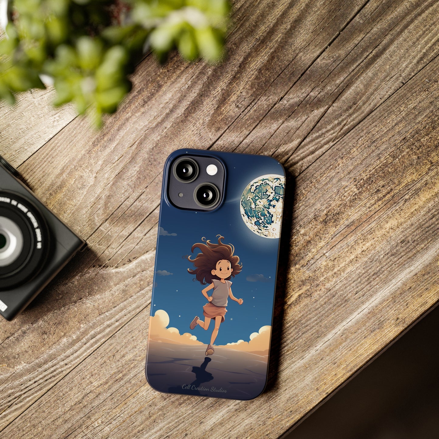 Introducing the "Moonlit Runner" Cell Phone Case – Embrace Adventure with a Captivating Moonlit Design -Slim Phone Cases