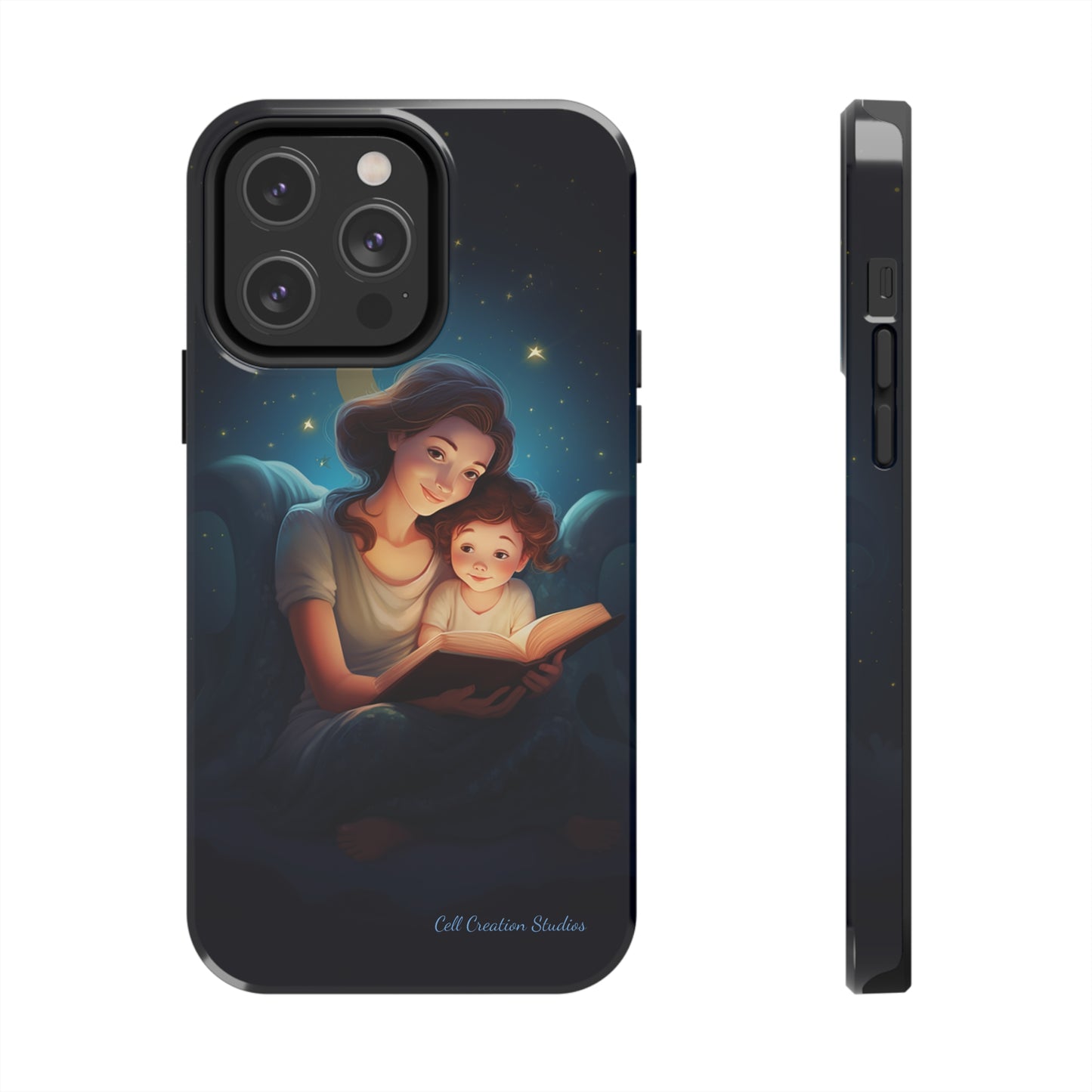 Introducing the "Bedtime Story Bliss" Cell Phone Case – Cherish Heartwarming Moments with Every Glance -Tough Phone Cases