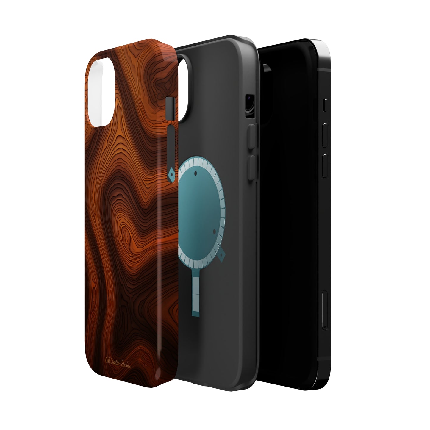 Introducing the "Natural Woodgrain" Cell Phone Case – Embrace Organic Beauty with Wood Pattern Design -MagSafe Tough Cases