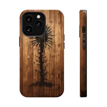 "Desert Plant on Wood Themed Phone Case: Embrace Nature's Beauty" -MagSafe Tough Cases