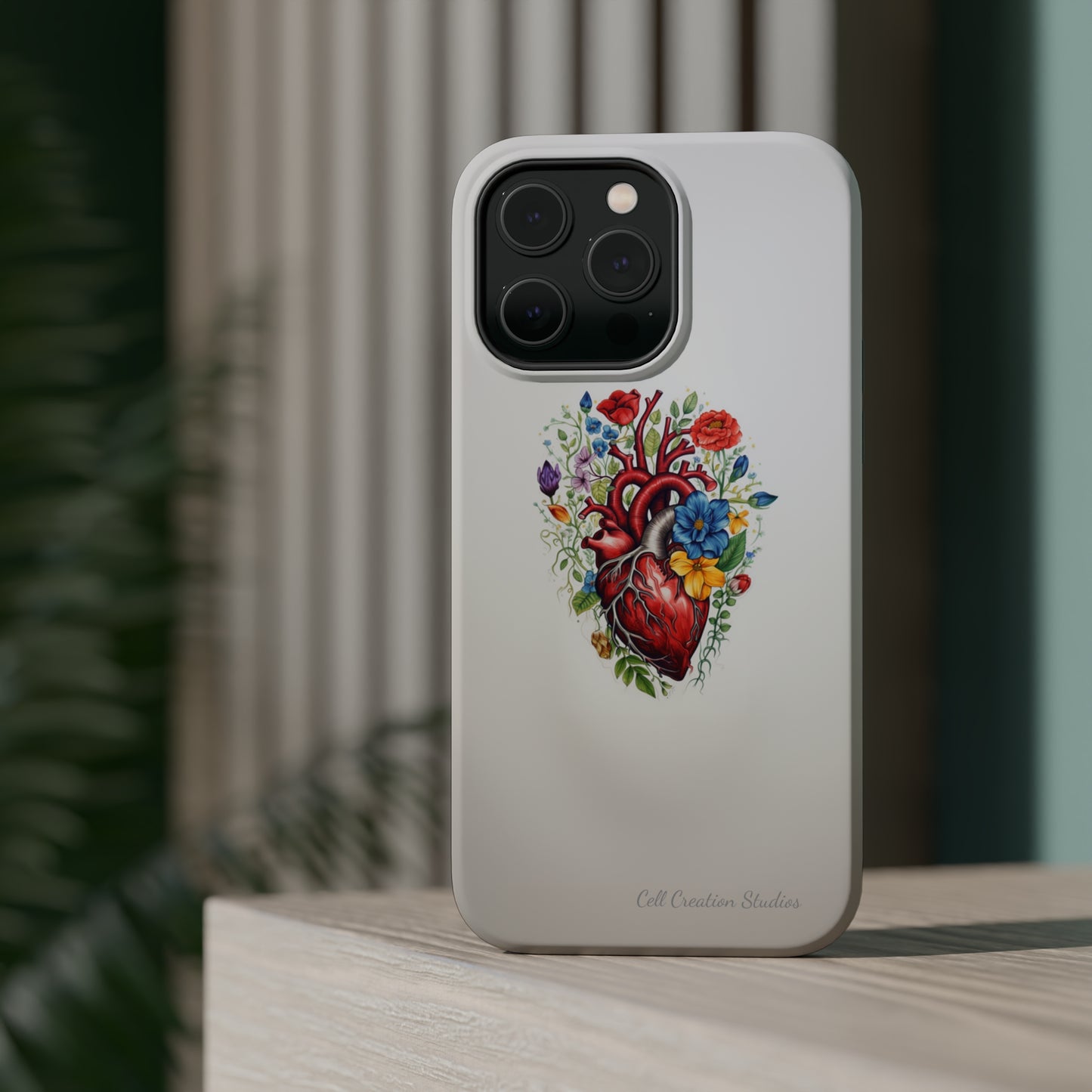 "Floral Heart Harmony" -MagSafe Tough iPhone Cases