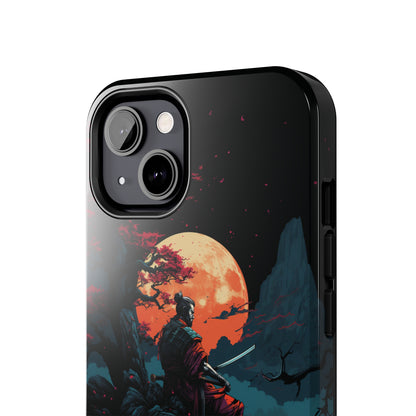 Introducing the "Moonlit Samurai Serenity" Cell Phone Case – Embrace Elegance and Strength -Tough Phone Cases