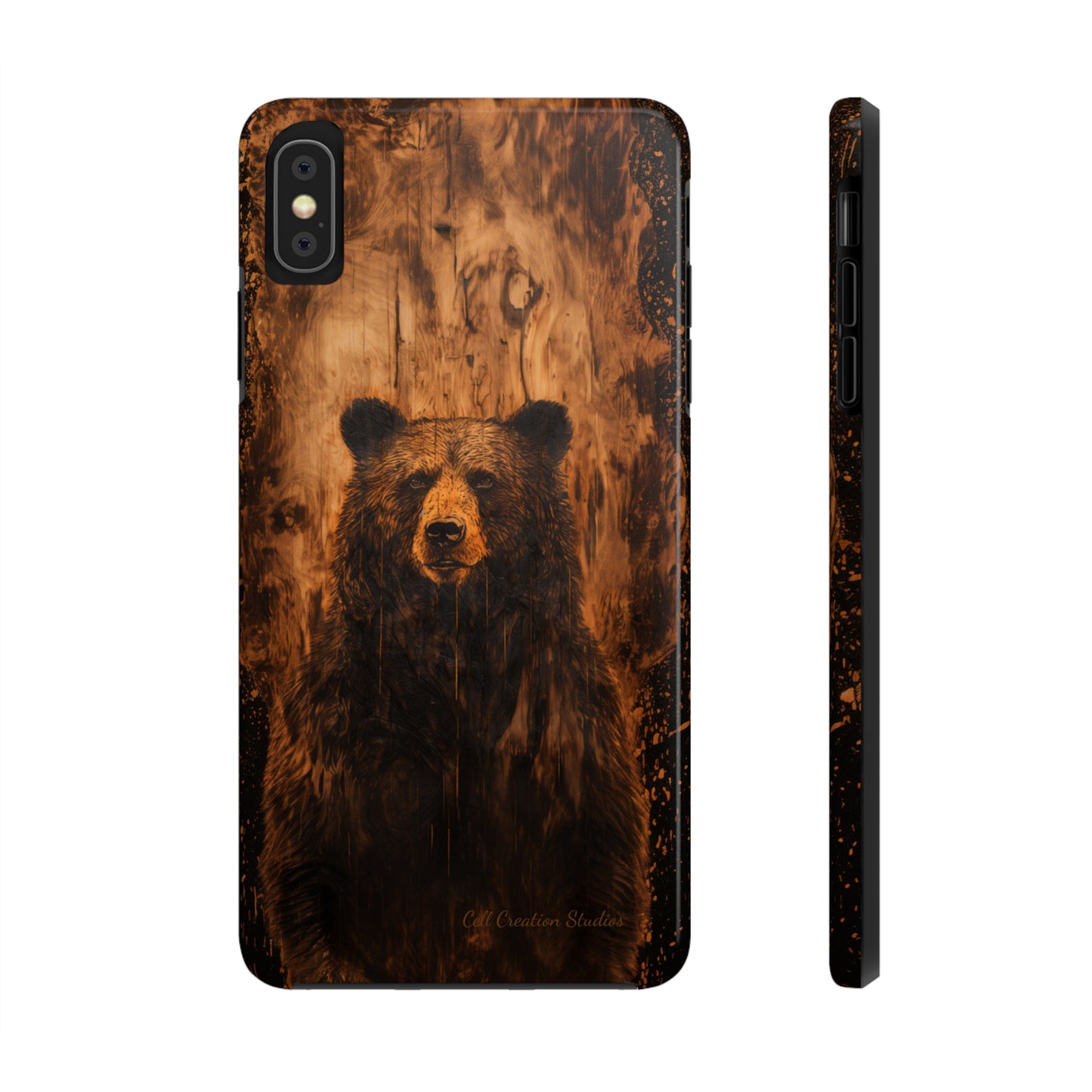 "Bear Wood Grain"-Tough Phone Cases