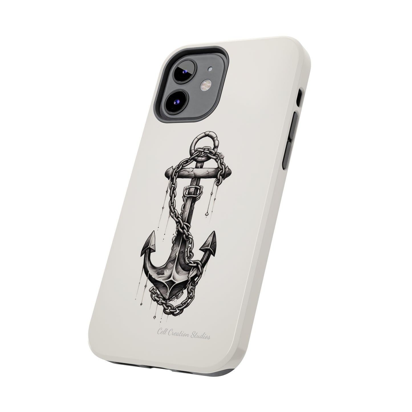 "Nautical Elegance Anchor" -Tough iPhone Cases