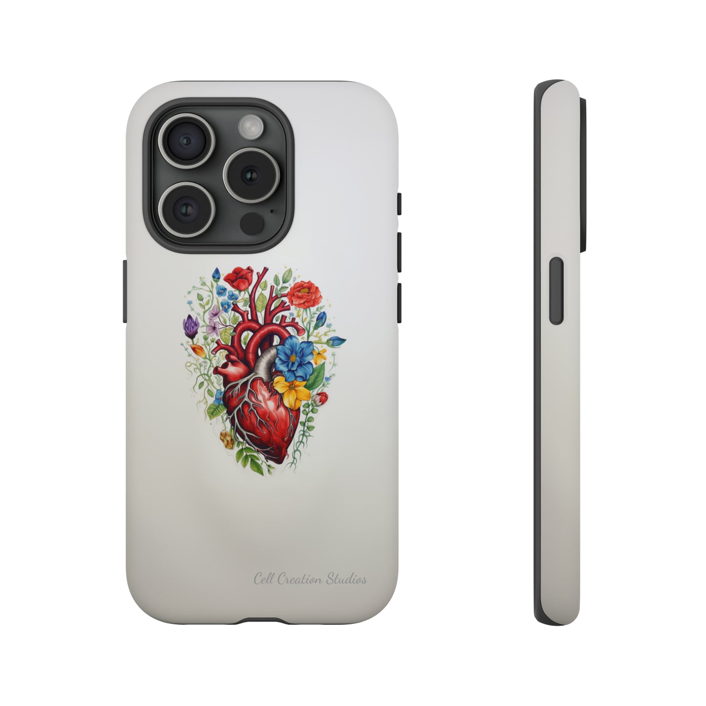 "Floral Heart Harmony" -Tough iPhone Cases