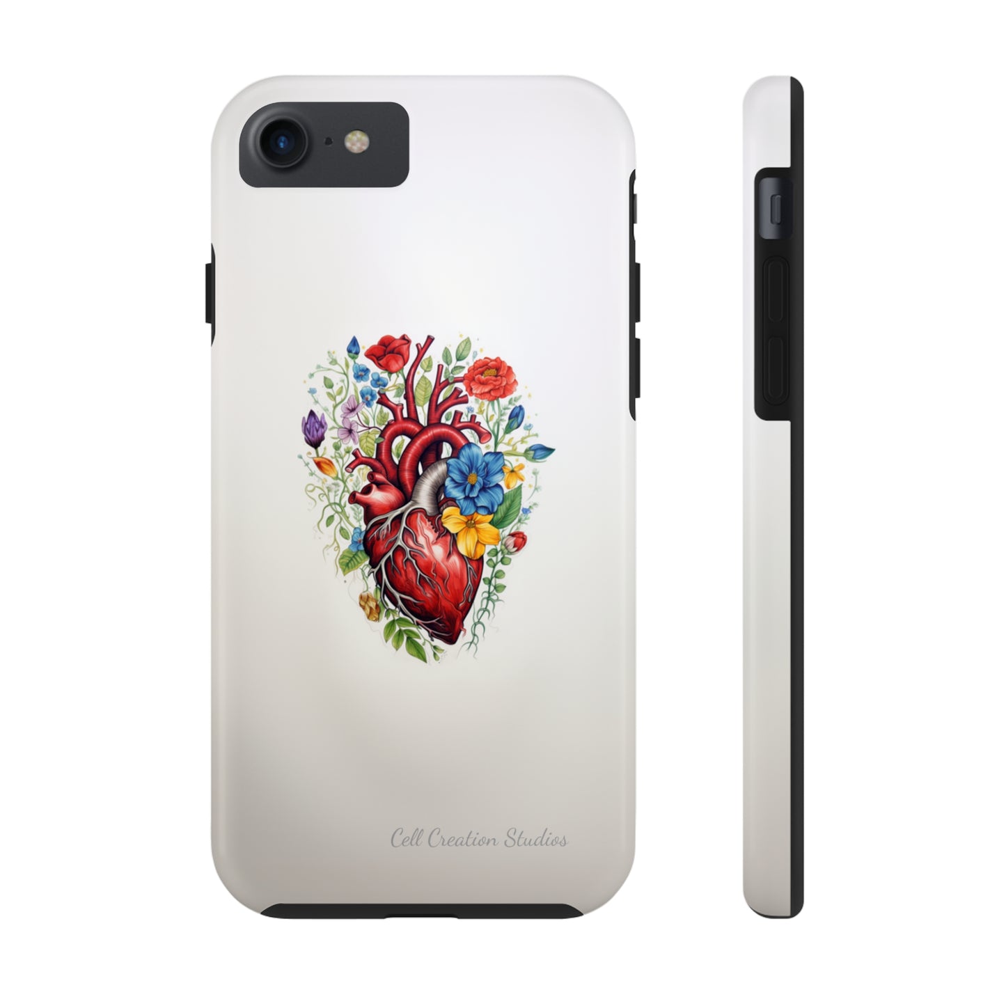 "Floral Heart Harmony" -Tough iPhone Cases