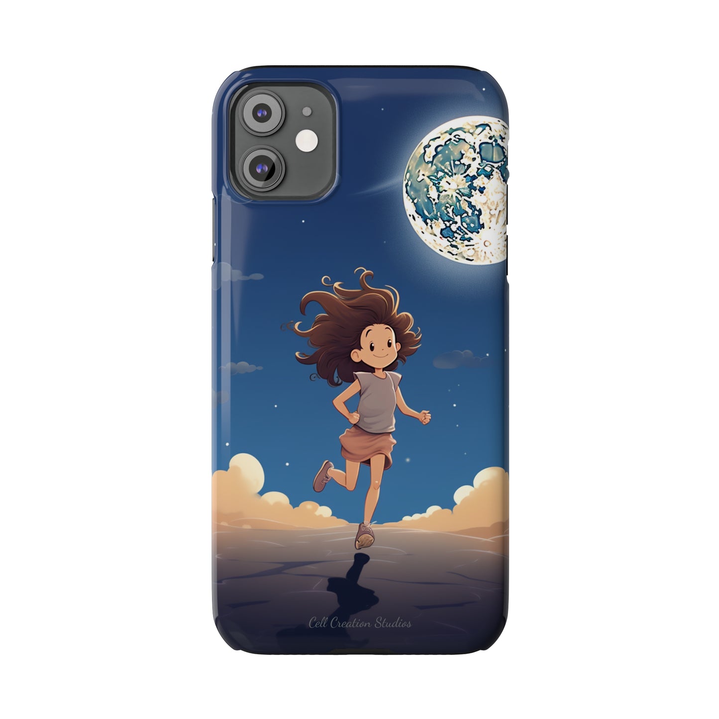 Introducing the "Moonlit Runner" Cell Phone Case – Embrace Adventure with a Captivating Moonlit Design -Slim Phone Cases