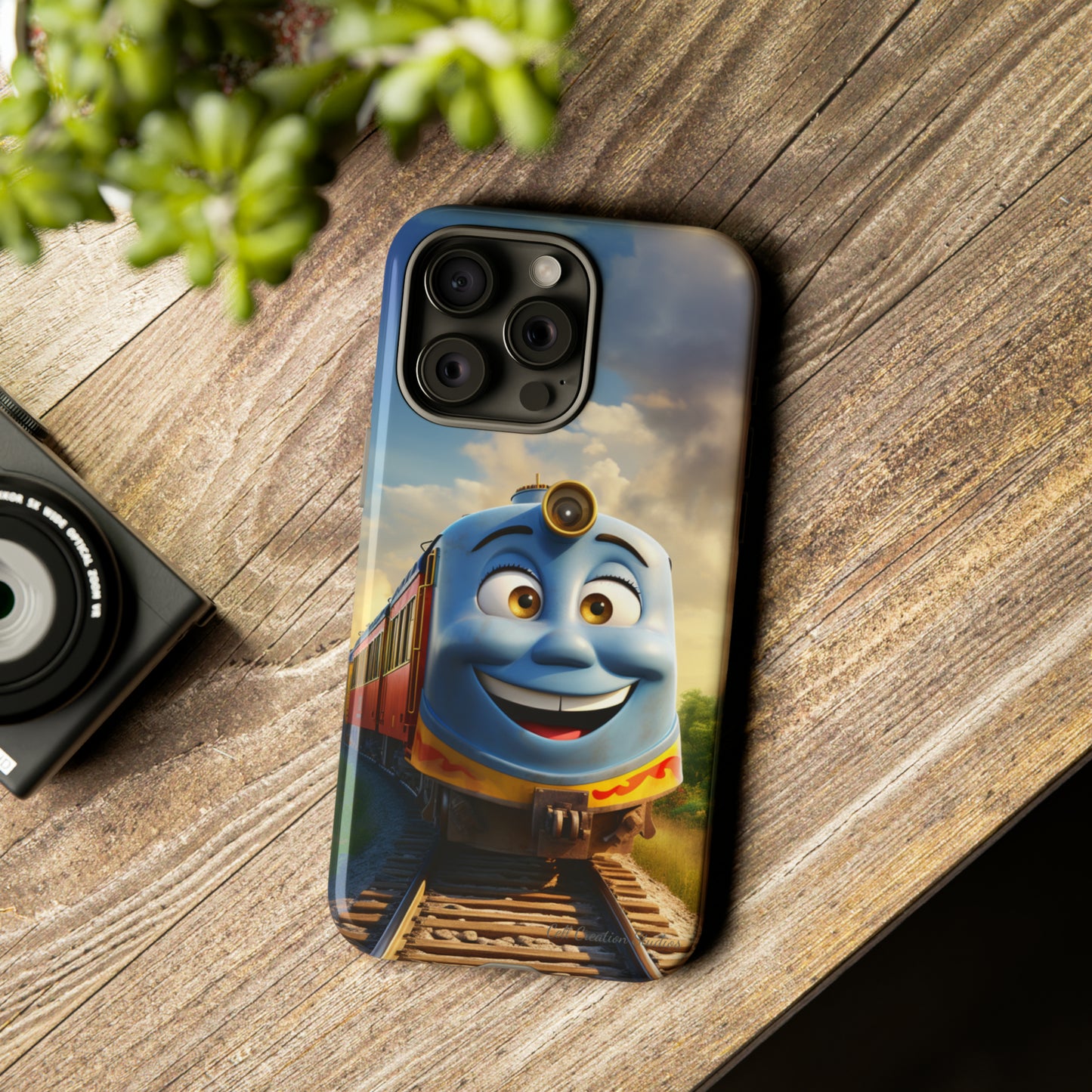 The "Smiling Blue Train" Phone Case -Tough Cases