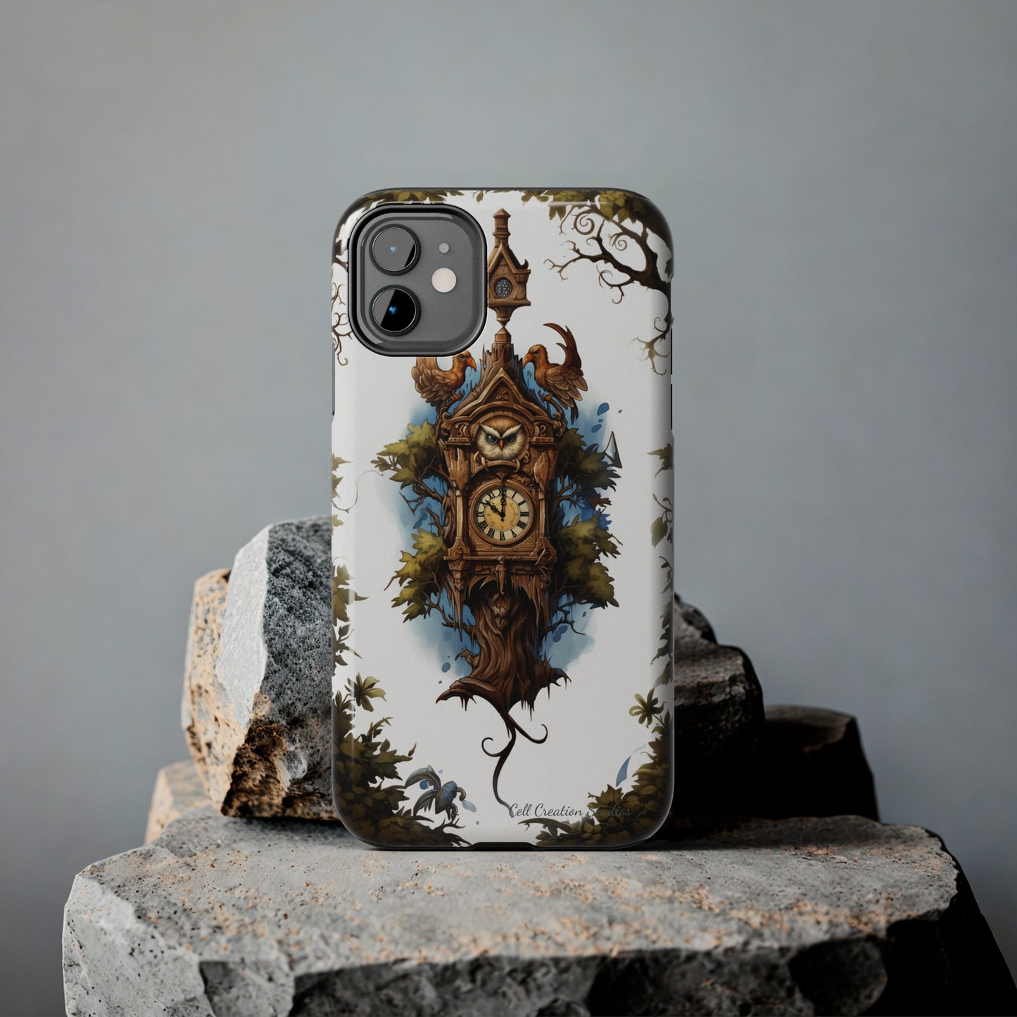 Introducing the "Timeless Charm Cuckoo Clock" Cell Phone Case – Embrace Vintage Elegance -Tough Phone Cases