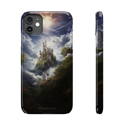 Introducing the "Enchanted Discovery" Cell Phone Case – Embark on a Journey of Magic with a Girl and a Magical Castle! -Slim Phone Cases