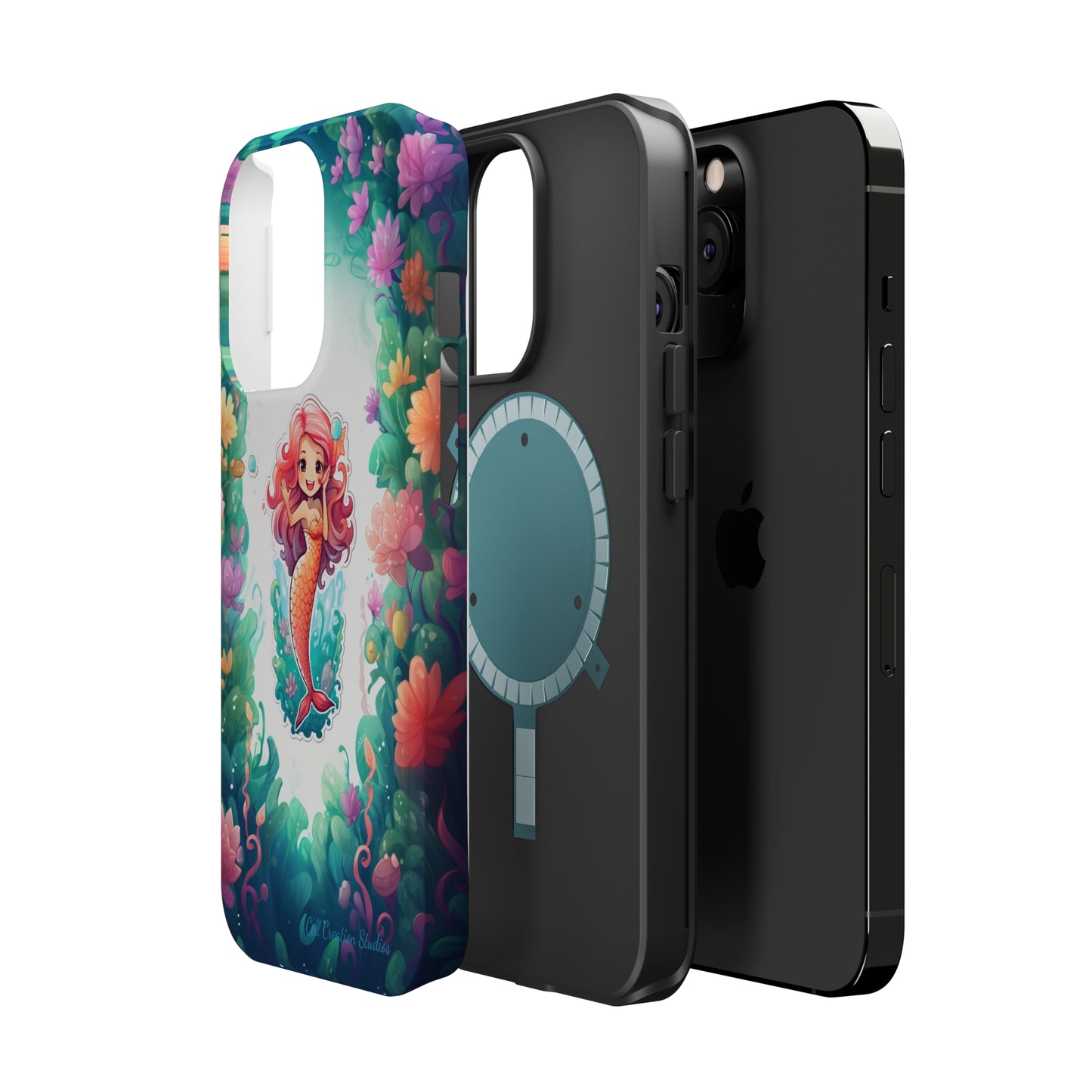 "Pink Seaflower Mermaid" -MagSafe Tough iPhone Cases