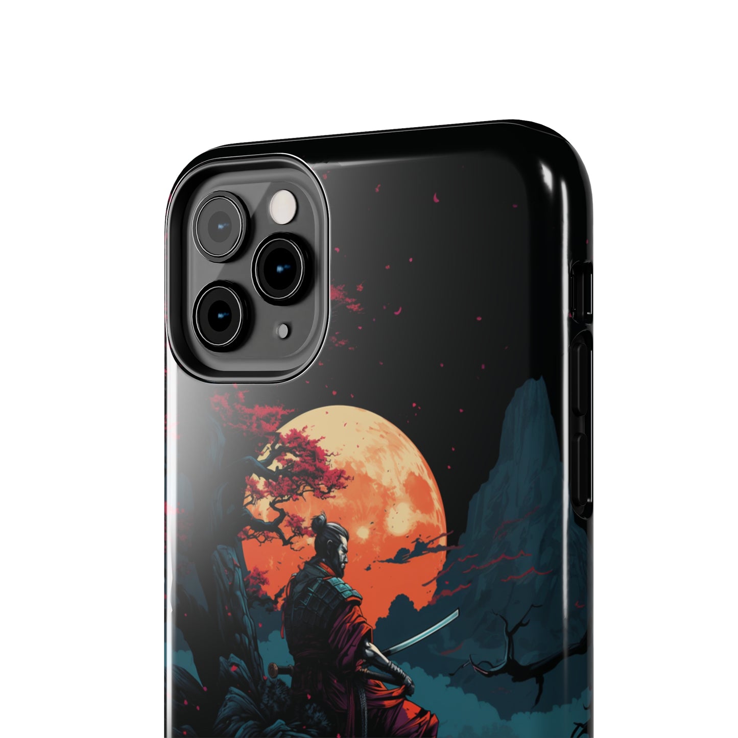 Introducing the "Moonlit Samurai Serenity" Cell Phone Case – Embrace Elegance and Strength -Tough Phone Cases