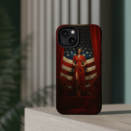 Introducing the "Vintage Glamour" Cell Phone Case – Step into 1920s Elegance with a Patriotic Twist! -MagSafe Tough Cases