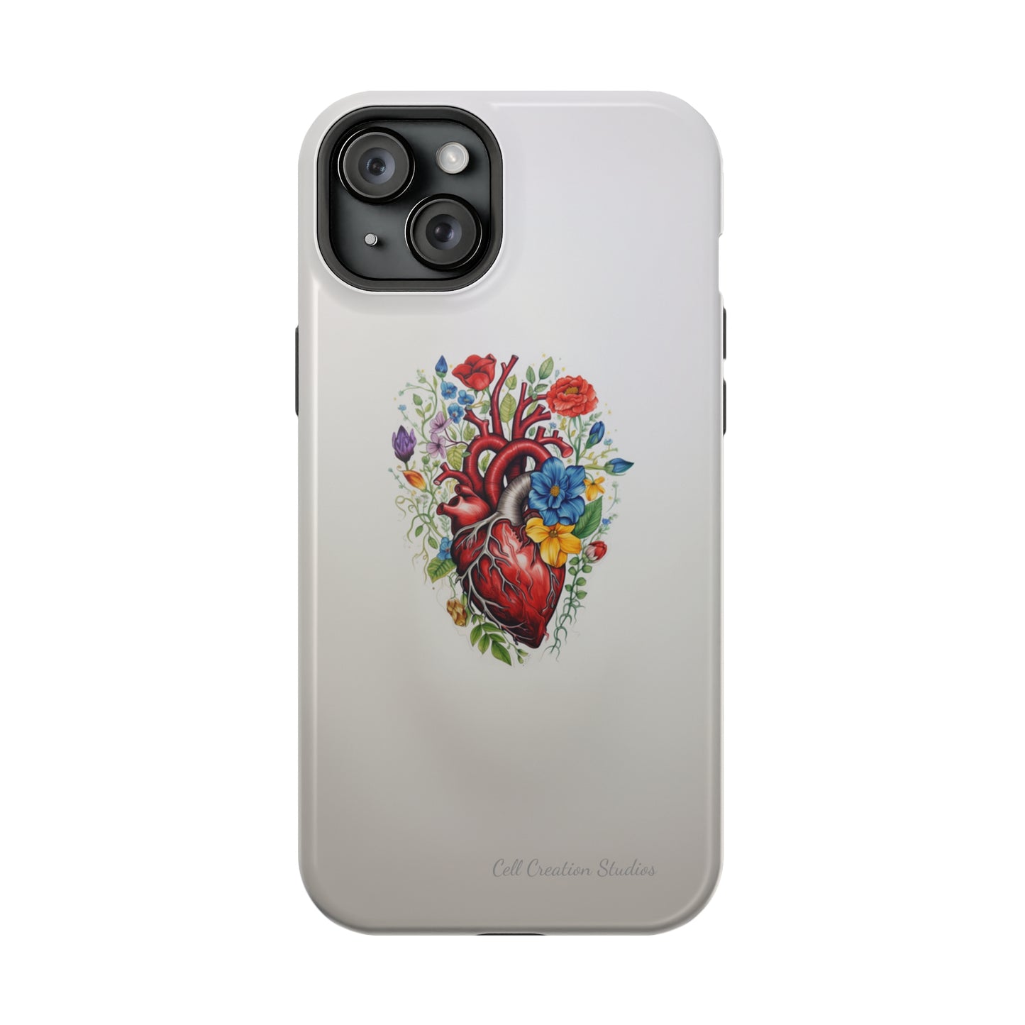 "Floral Heart Harmony" -MagSafe Tough iPhone Cases