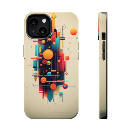 The "Colorful Geometric Pattern" Cell Phone Case- Elevate Your Phone's Look -MagSafe Tough Cases