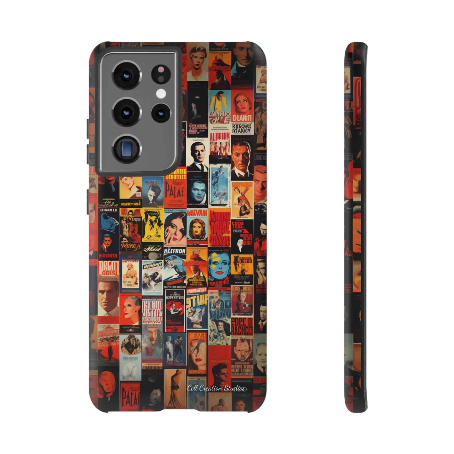 Introducing the "Vintage Movie Poster Collage" Cell Phone Case – Timeless Hollywood Charm -Tough Cases