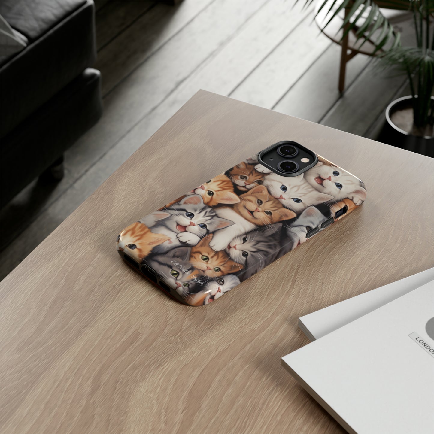 "Kitten Cuddle Haven" Phone Case -Tough Cases