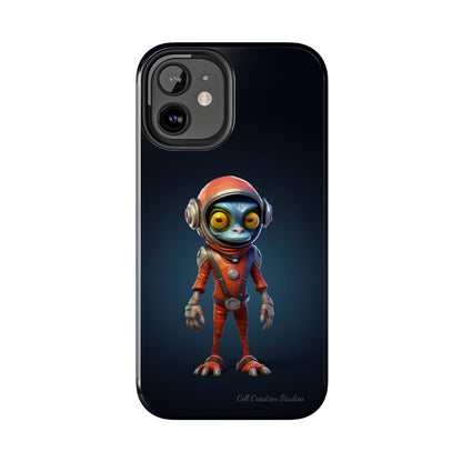 The "AstroGuard" Animated Blue Alien Astronaut Phone Case -Tough Phone Cases