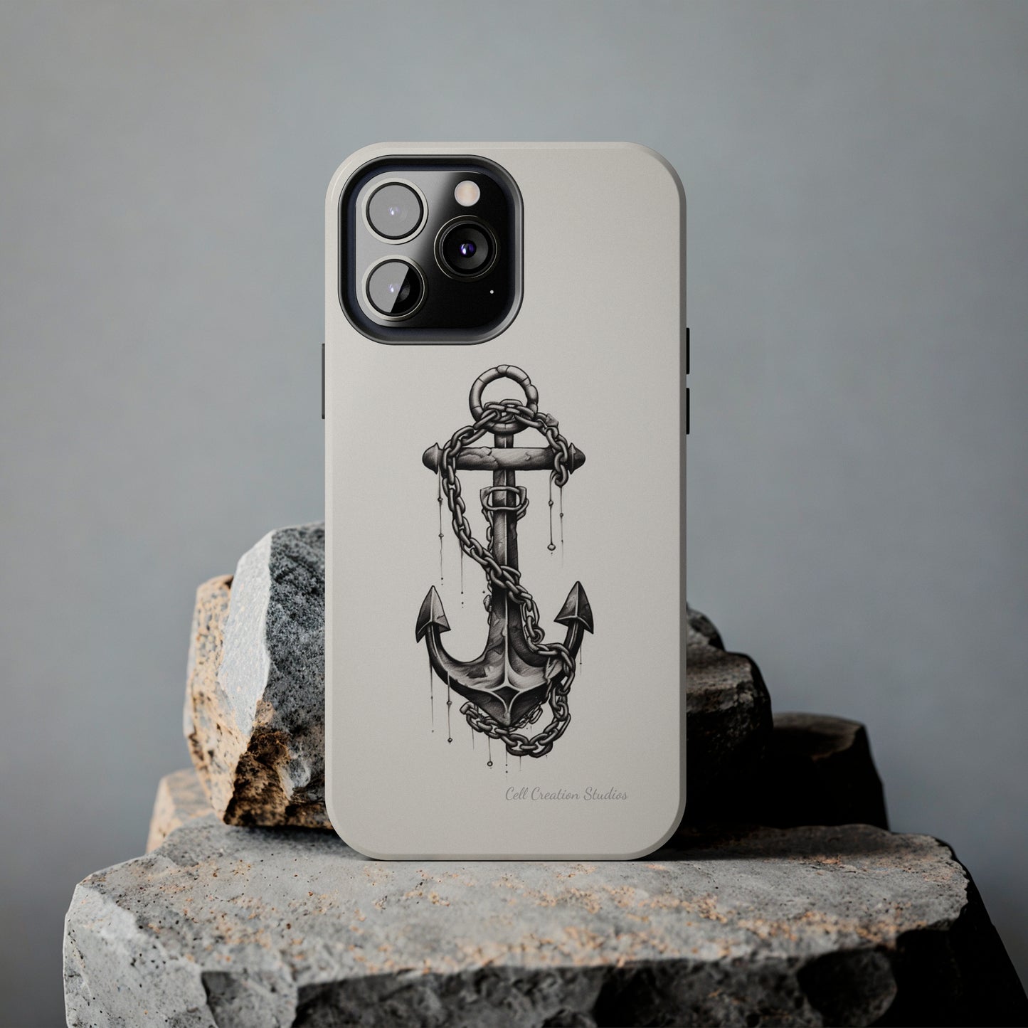 "Nautical Elegance Anchor" -Tough iPhone Cases