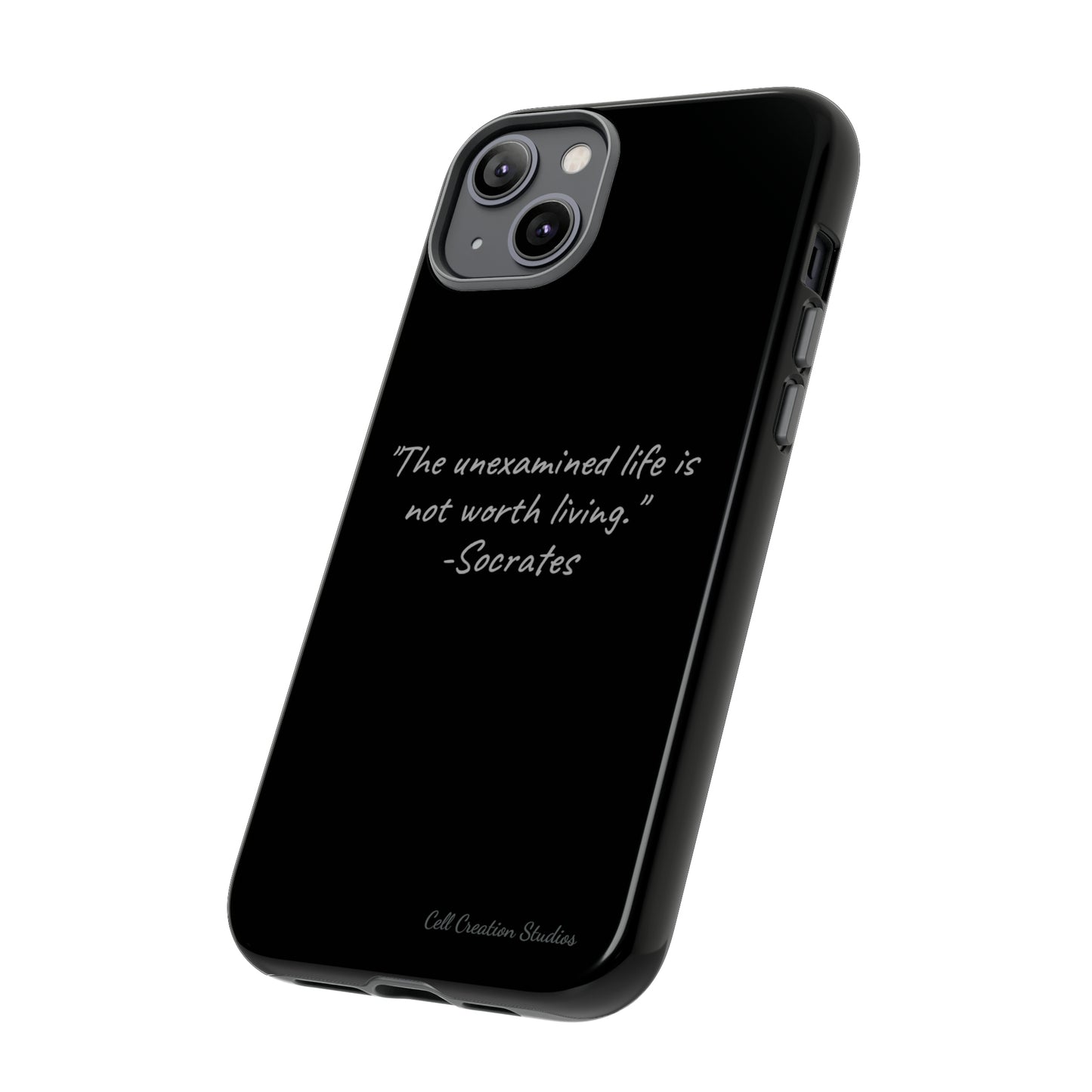 "Life's Examination" Socrates Quote Phone Case -Tough Cases