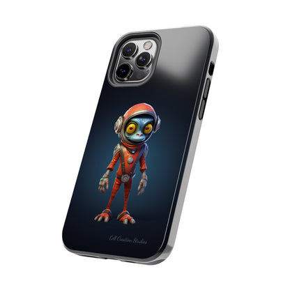 The "AstroGuard" Animated Blue Alien Astronaut Phone Case -Tough Phone Cases