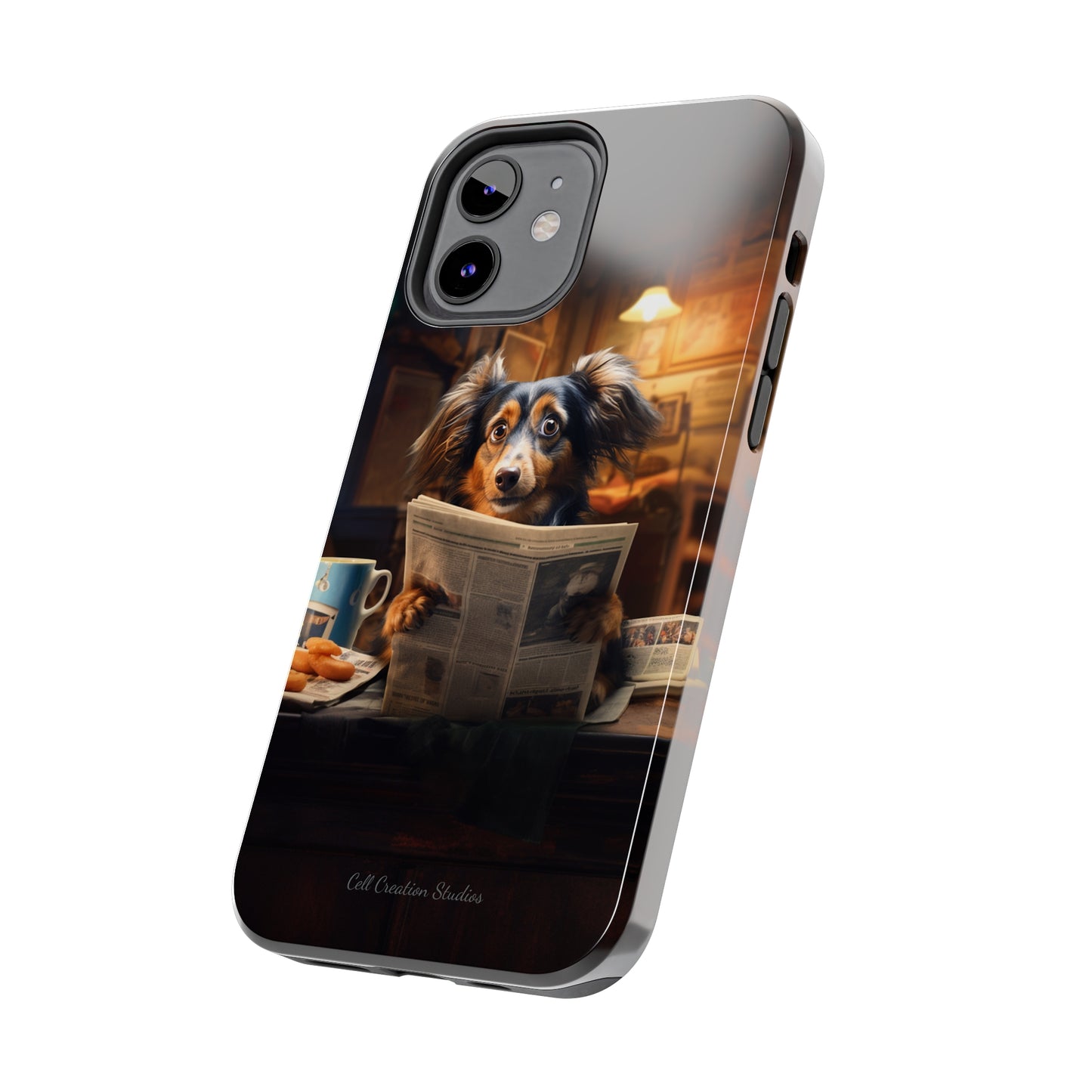 Introducing the "Pup's Perusal" Cell Phone Case – Unleash Heartwarming Humor -Tough Phone Cases