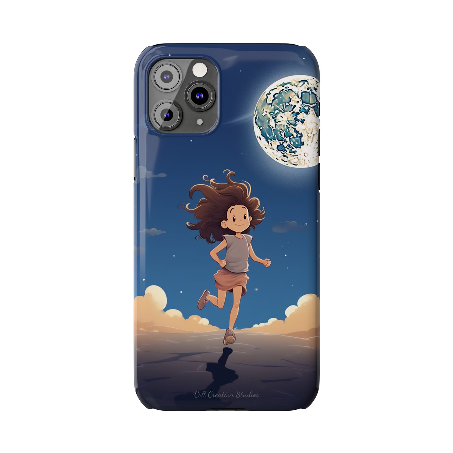 Introducing the "Moonlit Runner" Cell Phone Case – Embrace Adventure with a Captivating Moonlit Design -Slim Phone Cases