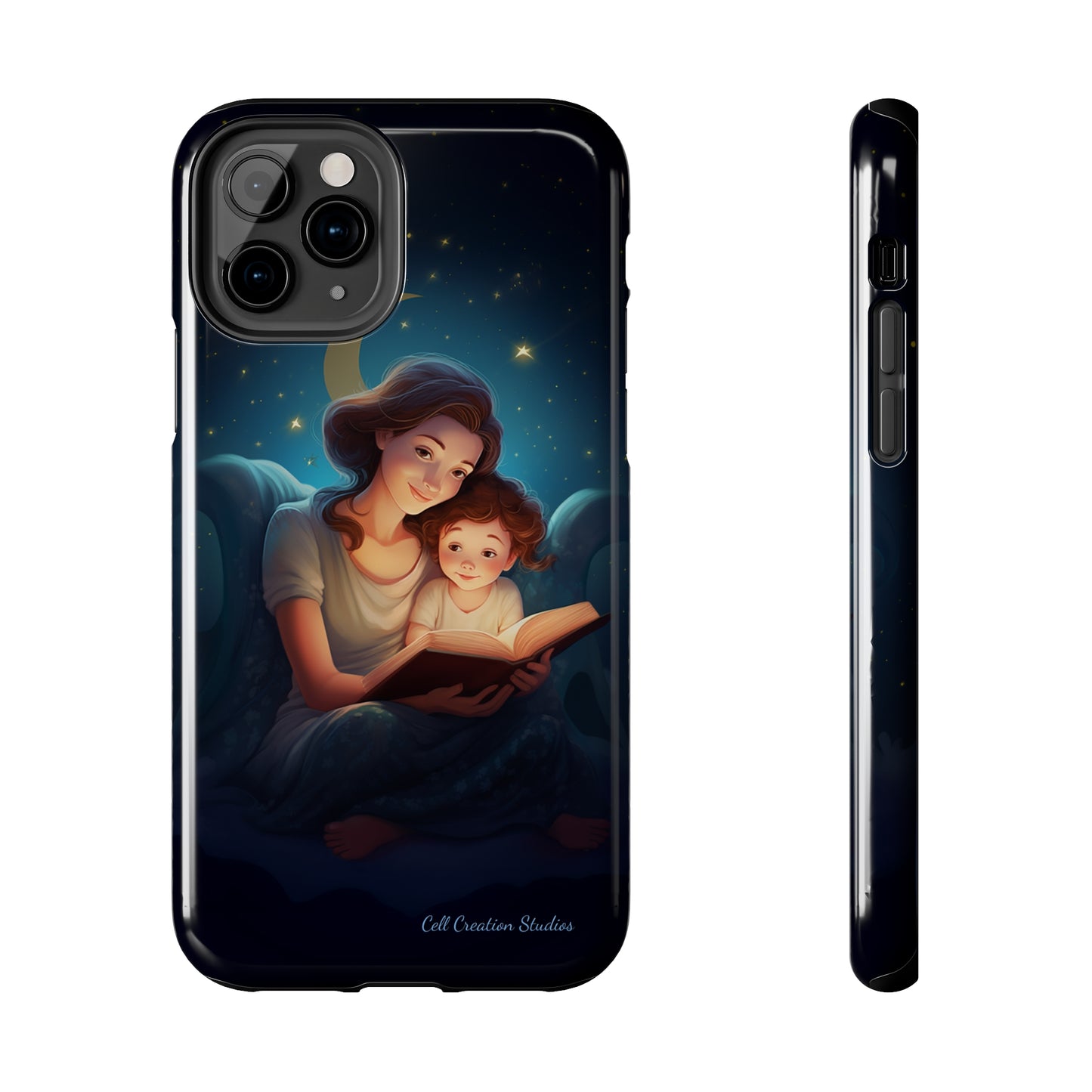 Introducing the "Bedtime Story Bliss" Cell Phone Case – Cherish Heartwarming Moments with Every Glance -Tough Phone Cases