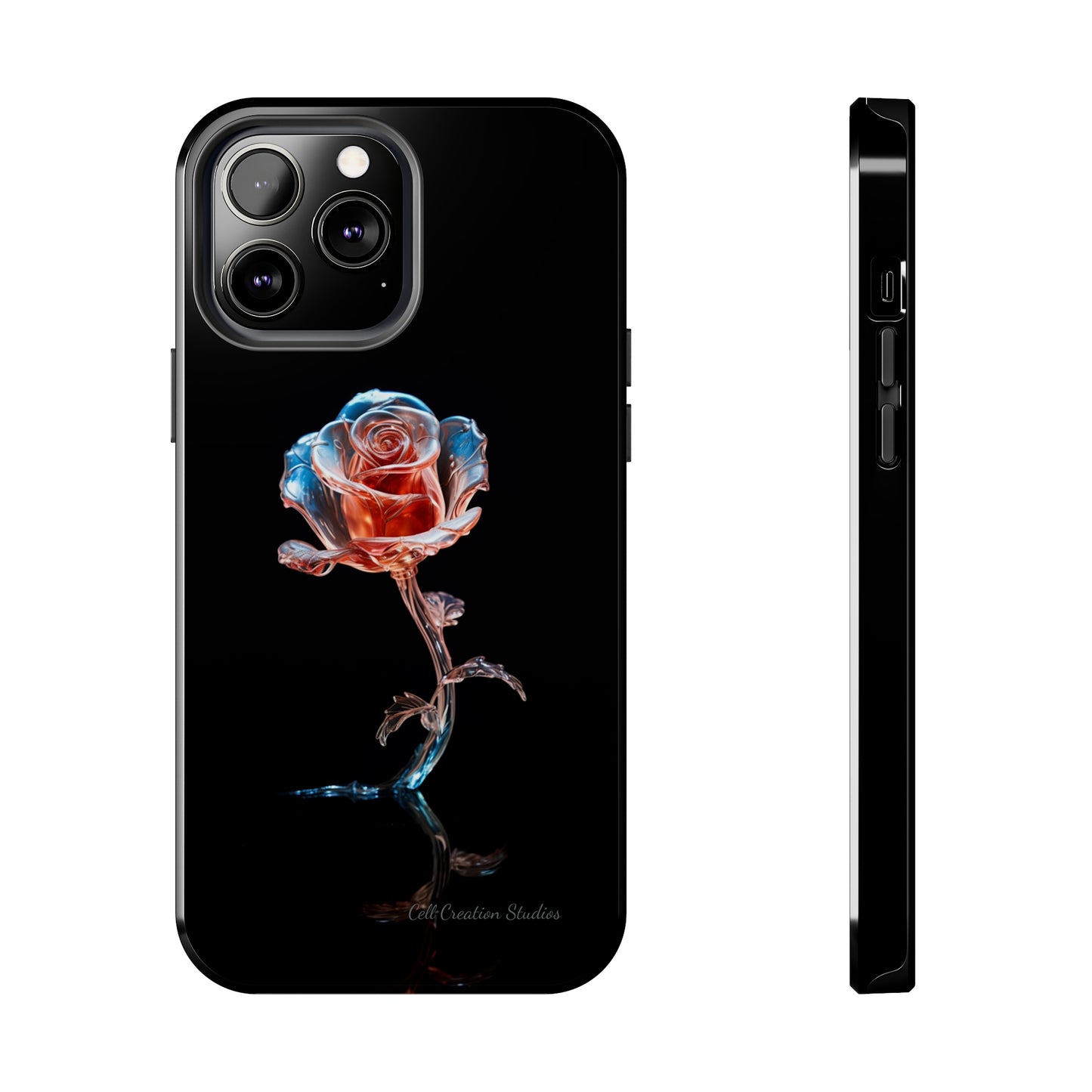 The "Glass Rose Elegance" Phone Case -Tough Phone Cases