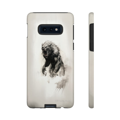 "Moonlit Shadow" Werewolf Sketch Cell Phone Case -Tough Cases