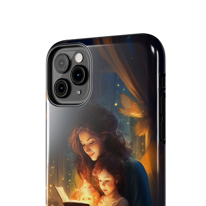 Introducing the "Bedtime Story Bliss" Cell Phone Case – Cherish Heartwarming Moments with Every Glance -Tough Phone Cases