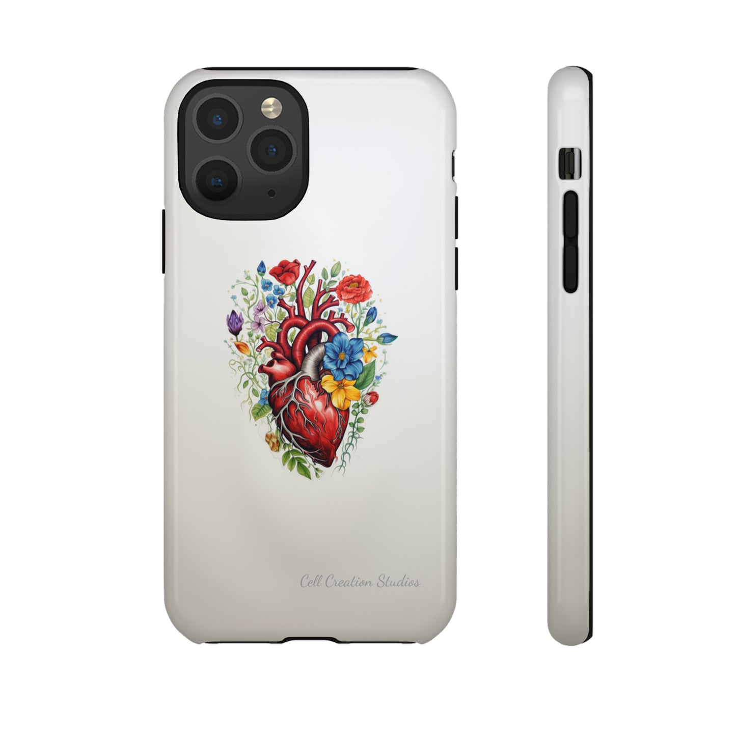 "Floral Heart Harmony" -Tough iPhone Cases