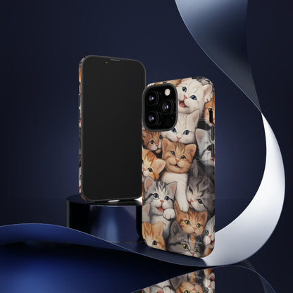 "Kitten Cuddle Haven" Phone Case -Tough Cases