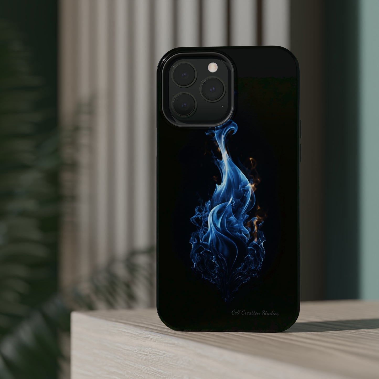 "Blue Flame" Phone Case: Ignite Your Style with Fiery Elegance -MagSafe Tough Cases