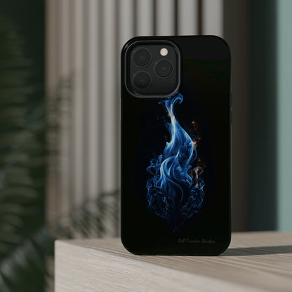 "Blue Flame" Phone Case: Ignite Your Style with Fiery Elegance -MagSafe Tough Cases