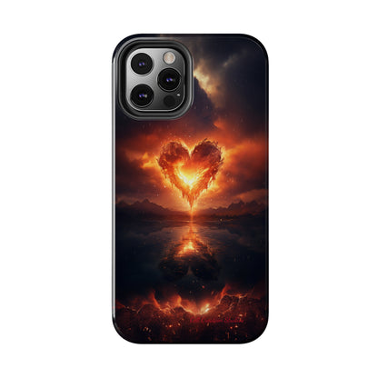 Introducing the "Flaming Heart" Cell Phone Case – Ignite Your Passion! -Tough Phone Cases