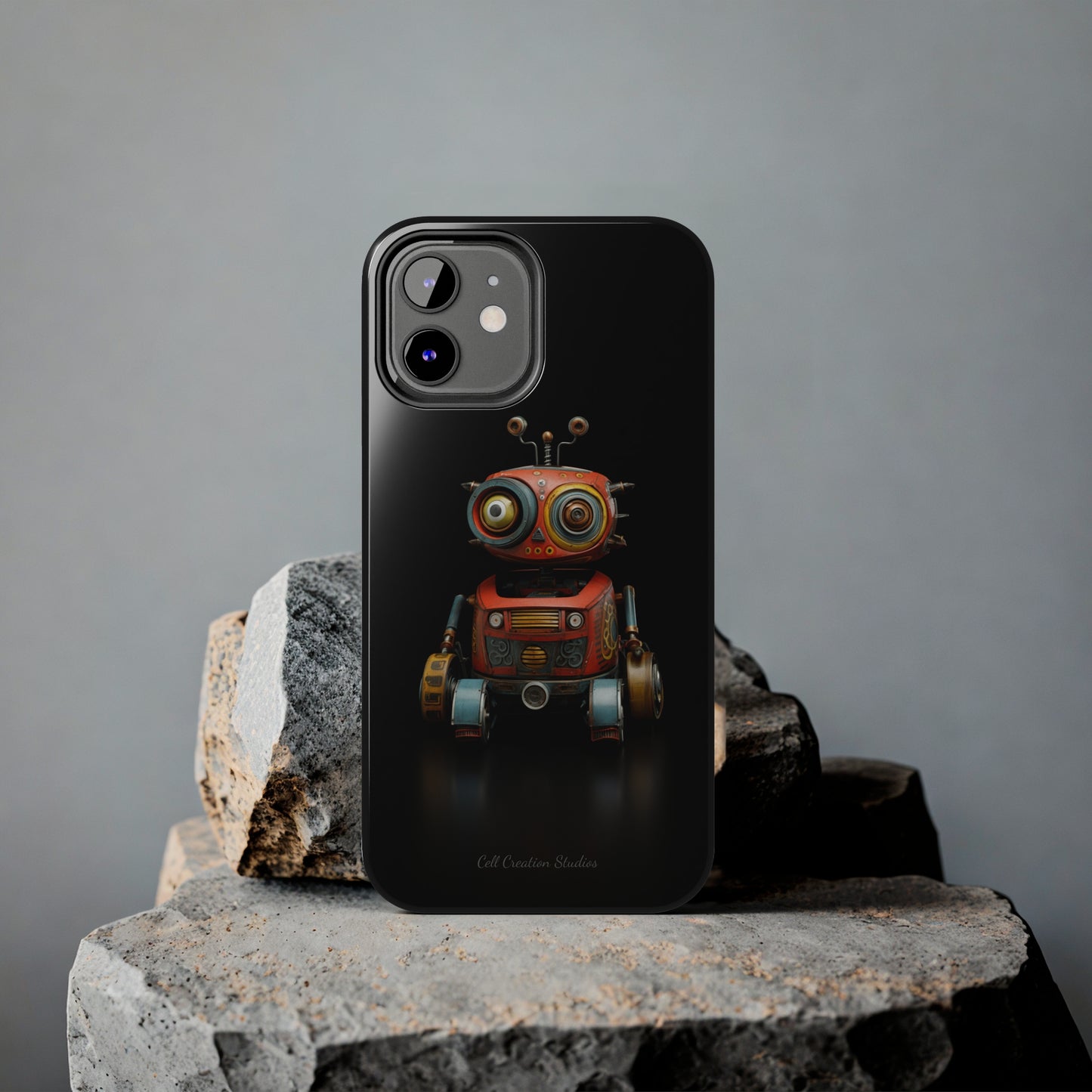 Introducing the "Toy Robot Delight" Cell Phone Case – Embrace Nostalgia with a Playful Robotic Companion! -Tough Phone Cases