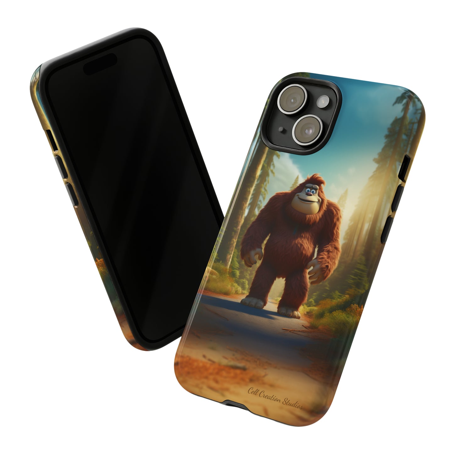 The "Trail Trekker" Bigfoot Cartoon Phone Case -Tough Cases