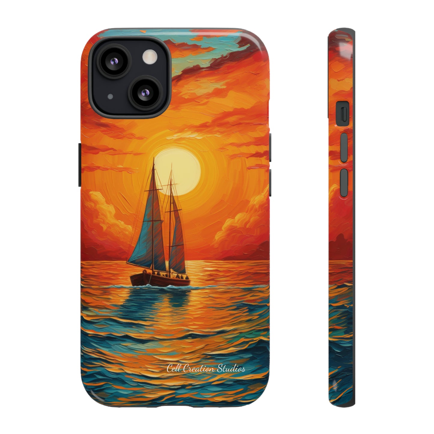 "Sailboat Sunset" - Tough iPhone Cases