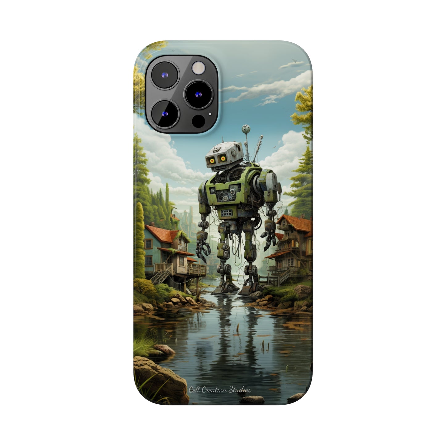 Introducing the "Robo-Rescue" Cell Phone Case – Witness a Heartwarming Scene of Robot Seeking Assistance -Slim Phone Cases