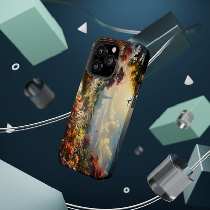 Introducing the "Floral Haven" Cell Phone Case – Where Nature and Urban Marvels Converge! -MagSafe Tough Cases