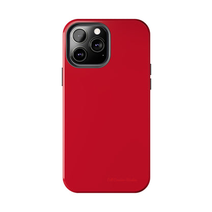 "Bold Crimson Shield" -Tough iPhone Cases