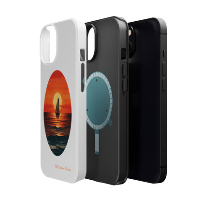 "Sailboat Sunset Serenity" -MagSafe Tough iPhone Cases