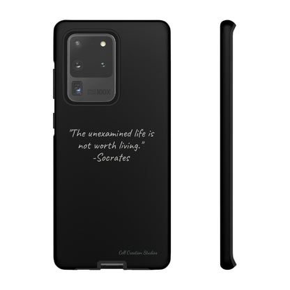 "Life's Examination" Socrates Quote Phone Case -Tough Cases