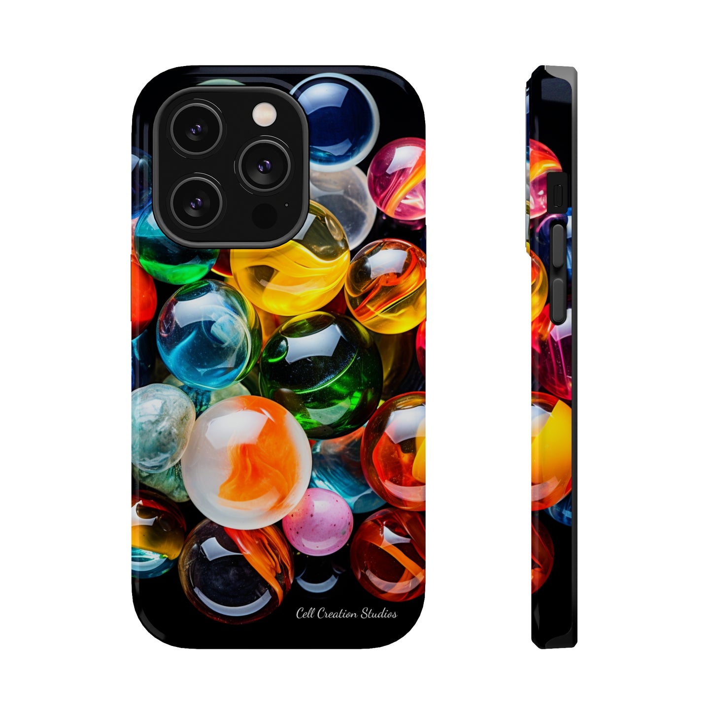 Introducing the "Vibrant Marbles Mosaic" Cell Phone Case – Carry a Kaleidoscope of Colors! -MagSafe Tough Cases